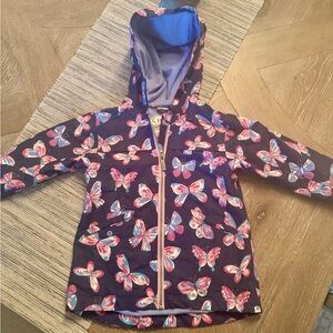 Hatley Colorful Butterfly Print Hooded Rain Jacket